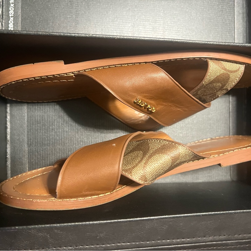 Coach Factory Hilda Sandal in Signature Canvas